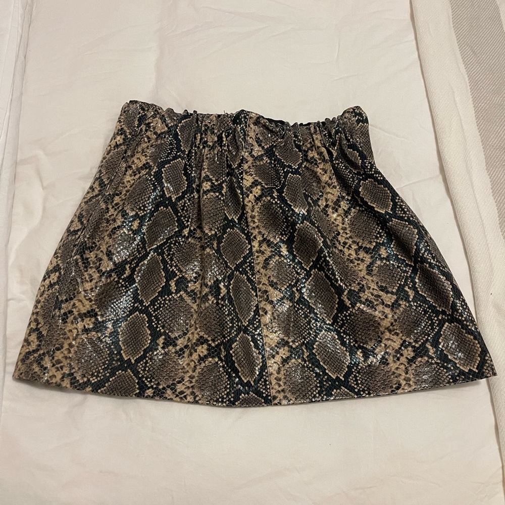 Snake Print Skirt